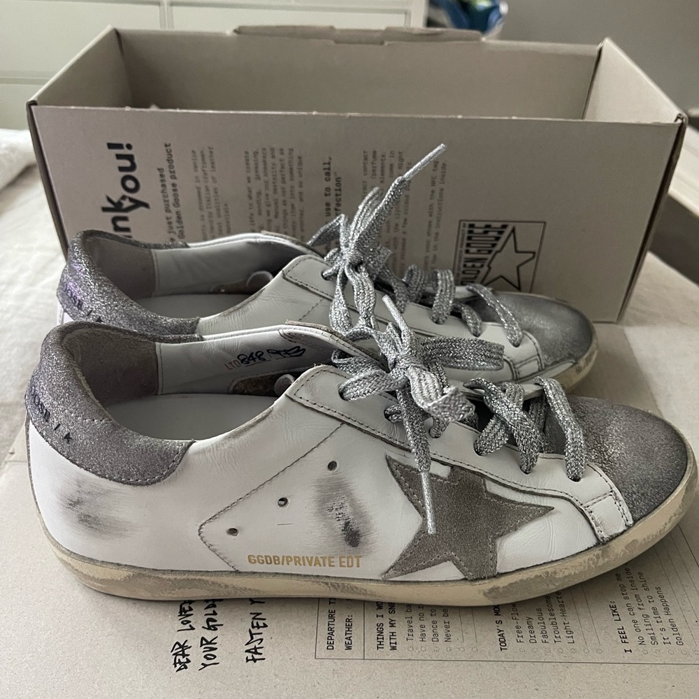 Golden Goose Superstar Metallic Suede Sneakers